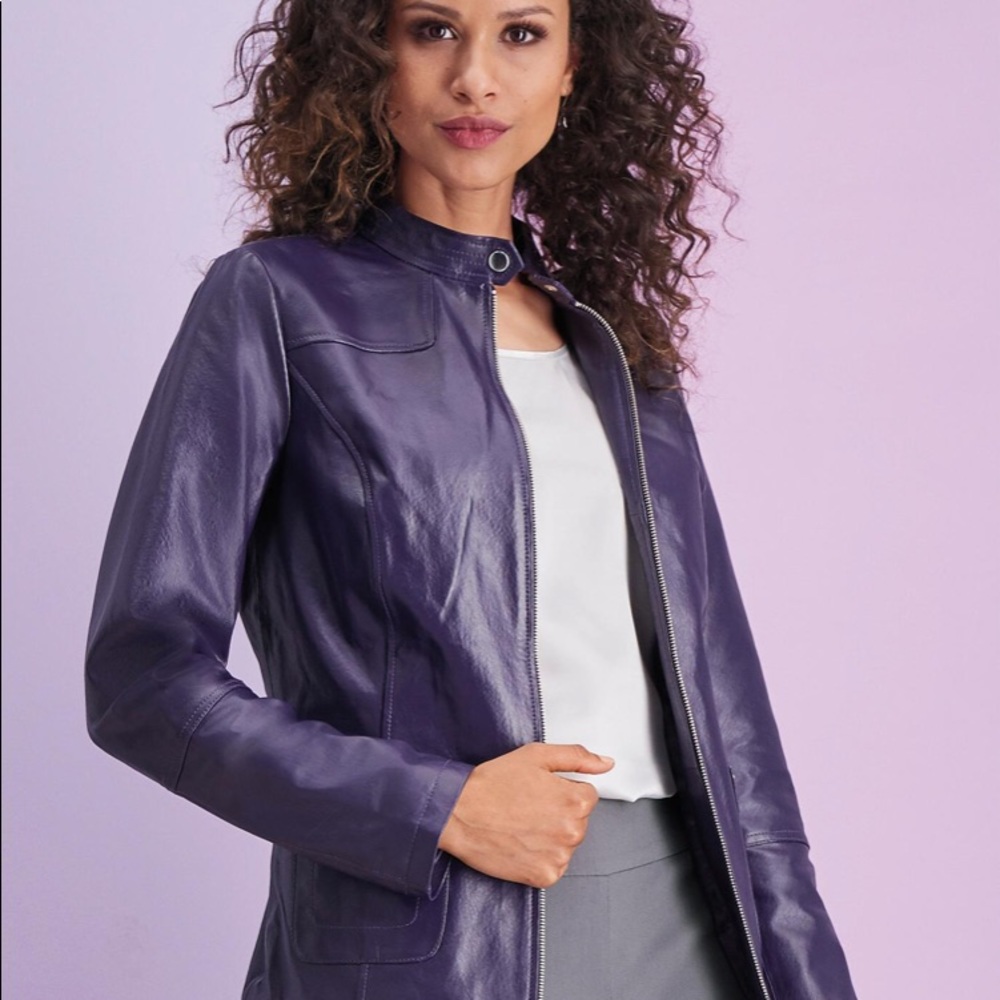 Authentic Lamb Leather Biker Jacket - image 3